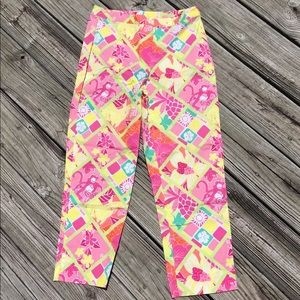 Lilly Pulitzer capris patchwork Diamond Head 4 monkeys cropped pants